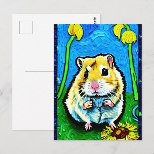 Cute Hamster Briefkaart (Voorkant / Achterkant)