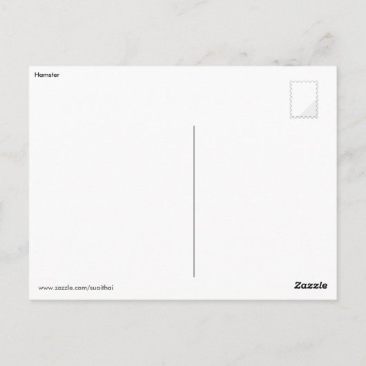 Cute Hamster Briefkaart (Achterkant)