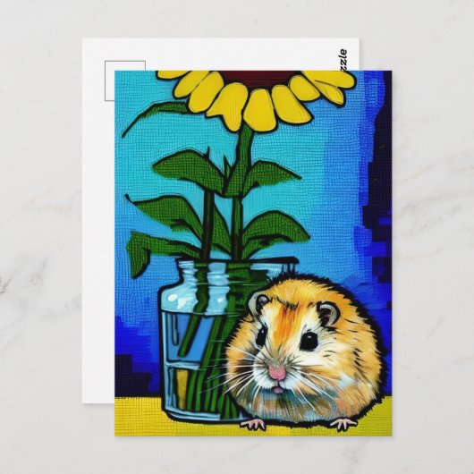 Cute Hamster Briefkaart (Voorkant / Achterkant)