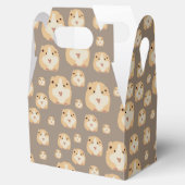 Cute Hamster Brown Pattern Bedankdoosjes (Geopend)