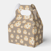 Cute Hamster Brown Pattern Bedankdoosjes (Voorkant Zijde)