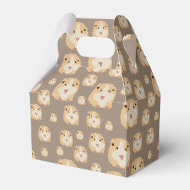 Cute Hamster Brown Pattern Bedankdoosjes