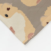 Cute Hamster Brown Pattern Fleece Deken (Hoek)