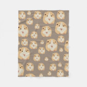 Cute Hamster Brown Pattern Fleece Deken (Voorkant)
