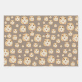Cute Hamster Brown Pattern Inpakpapier Vel (Voorkant 2)