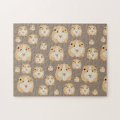 Cute Hamster Brown Pattern Legpuzzel (Horizontaal)