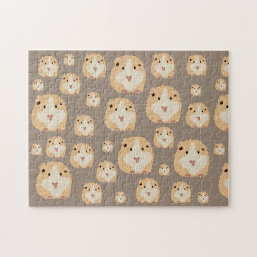 Cute Hamster Brown Pattern Legpuzzel (Horizontaal)