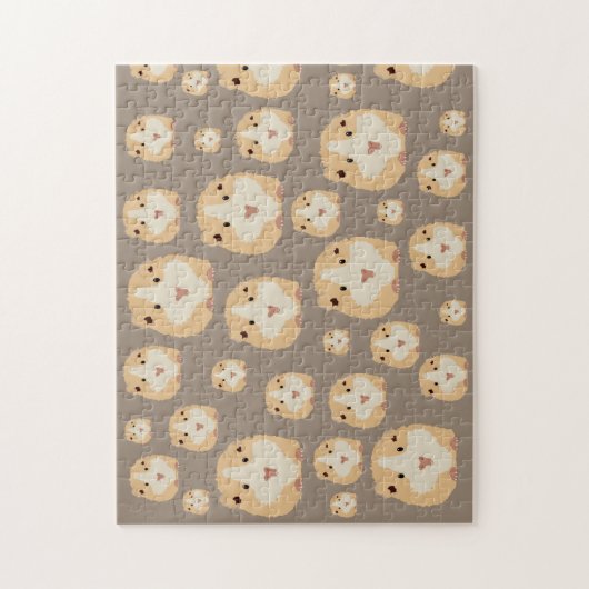 Cute Hamster Brown Pattern Legpuzzel (Verticaal)