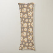 Cute Hamster Brown Pattern Lichaamskussen (Voorkant Verticaal)