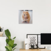 Cute Hamster Close-up poster (Thuiskantoor)