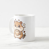 Cute Hamster Coffee Mug Latte Knuffel Koffiemok (Voorkant links)