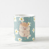 Cute Hamster & Daisy Pattern Mug – Sweet PastelMug Koffiemok (Center)