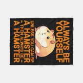 Cute Hamster Design For Men Women Kids Dwarf Hamst Fleece Deken (Voorkant (Horizontaal))