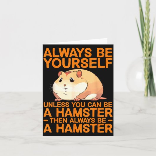 Cute Hamster Design For Men Women Kids Dwarf Hamst Kaart (Voorkant)