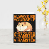 Cute Hamster Design For Men Women Kids Dwarf Hamst Kaart (Gele Bloem)