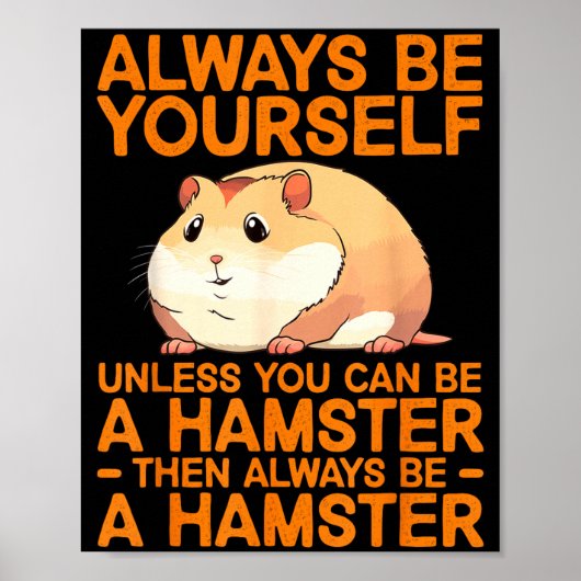 Cute Hamster Design For Men Women Kids Dwarf Hamst Poster (Voorkant)