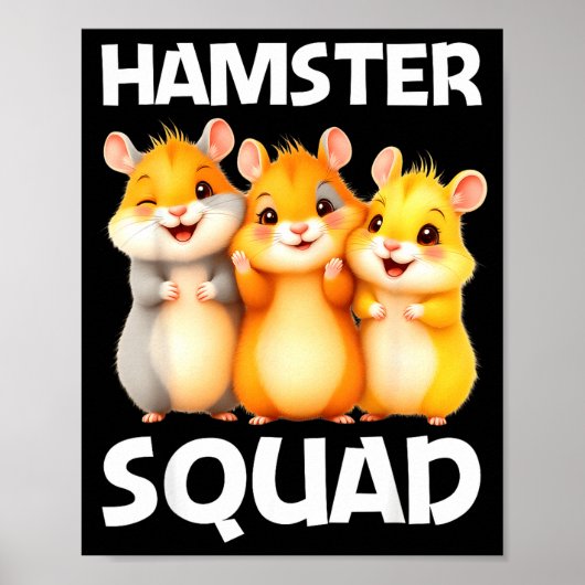 Cute Hamster Design For Men Women Kids Dwarf Hamst Poster (Voorkant)