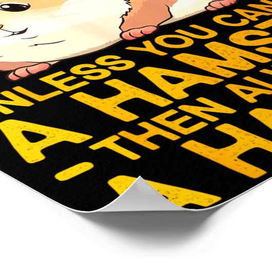 Cute Hamster Design For Men Women Kids Dwarf Hamst Poster (Hoek)