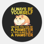 Cute Hamster Design For Men Women Kids Dwarf Hamst Ronde Sticker (Voorkant)