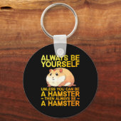 Cute Hamster Design For Men Women Kids Dwarf Hamst Sleutelhanger (Voorkant)