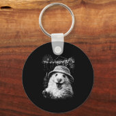 Cute hamster die ijs eet meme sleutelhanger (Voorkant)