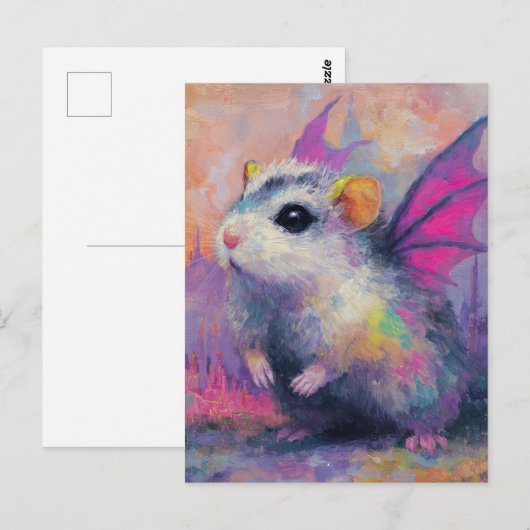 Cute Hamster Dragon Briefkaart (Voorkant / Achterkant)