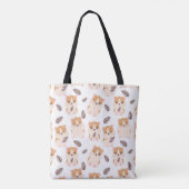 Cute Hamster Face and Seeds Pattern Kind Tote Bag (Achterkant)
