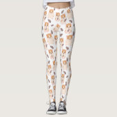 Cute Hamster Face and Seeds Pattern Leggings (Voorkant)