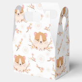 Cute Hamster Face + Flowers Birthday Dank je Bedankdoosjes (Geopend)