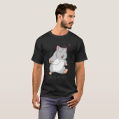 Cute Hamster Funny Rodent Music Gezegde T-shirt (Voorkant volledig)