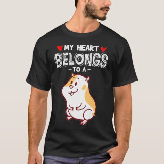 Cute Hamster Gift Heart behoort tot een hamster T-shirt