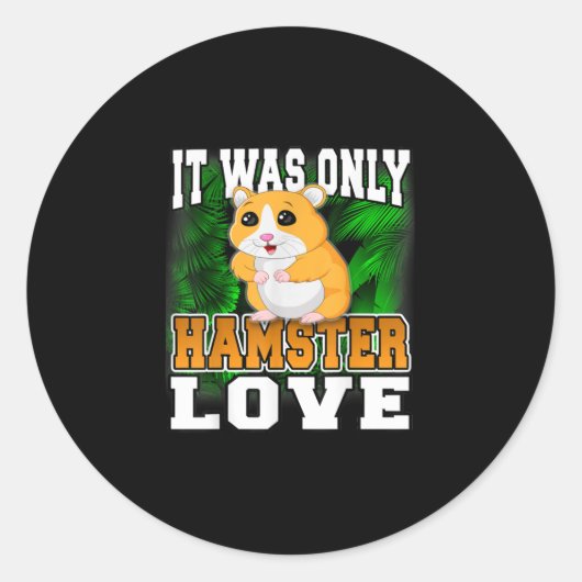 Cute Hamster Gift voor meisjes jongens Volwassenen Ronde Sticker (Voorkant)