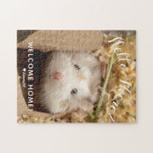 Cute Hamster Hallo Daar Welkom thuis Legpuzzel (Horizontaal)