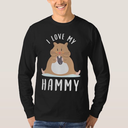 Cute Hamster  I Love My Hammy T-shirt (Voorkant)