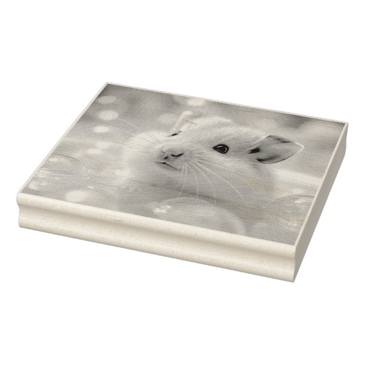 Cute Hamster in bubbles Rubberstempel (Stempel)