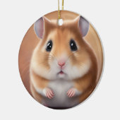 Cute Hamster Keramisch Ornament (Links)