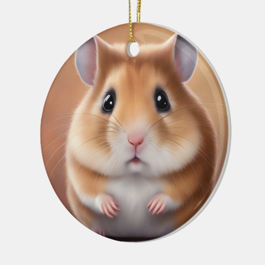 Cute Hamster Keramisch Ornament (Links)