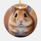 Cute Hamster Keramisch Ornament (Achterkant)