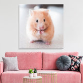 Cute Hamster Love Animals Canvas Afdruk (Insitu (Woonkamer))