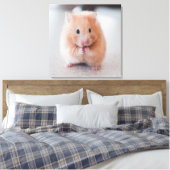 Cute Hamster Love Animals Canvas Afdruk (Insitu (Slaapkamer))