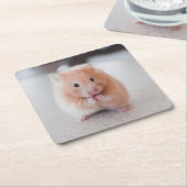 Cute Hamster Love Animals Kartonnen Onderzetters (Schuin)