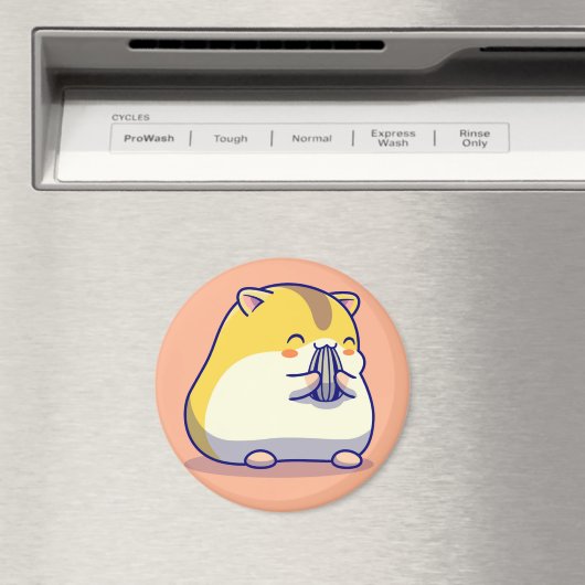 Cute Hamster Magnet (Insitu (Vaatwasser))