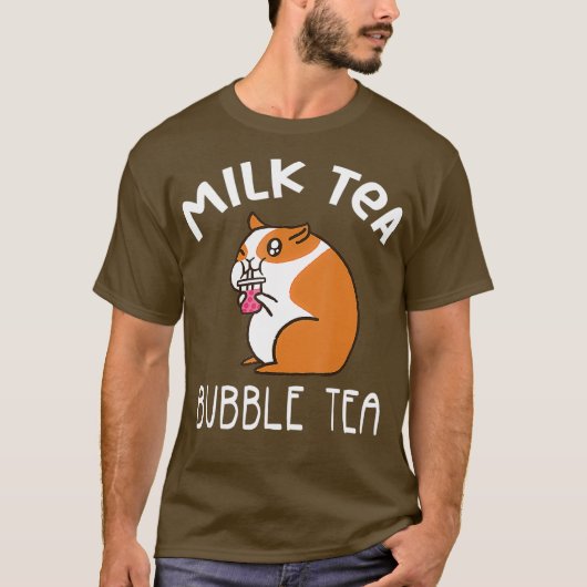 Cute Hamster Milk Tea Bubble Tea T-shirt (Voorkant)