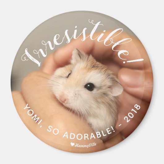 Cute Hamster, onweerstaanbaar Magneet (Voorkant)