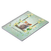 Cute Hamster op Swing Notitieboek (Linkerzijde)