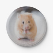 Cute hamster papieren bordje (Voorkant)