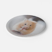 Cute hamster papieren bordje (Gekanteld)