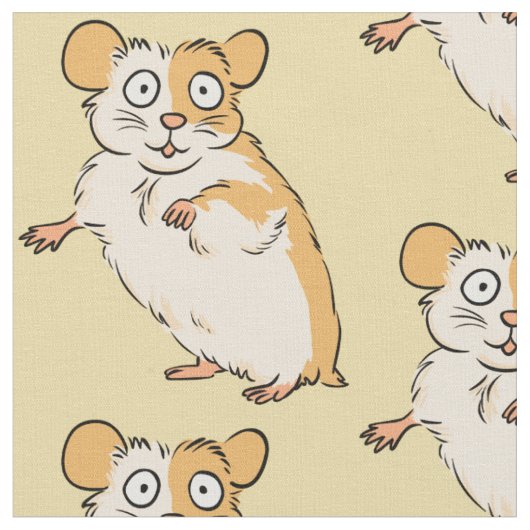 Cute Hamster Pattern Stof (Close Up)