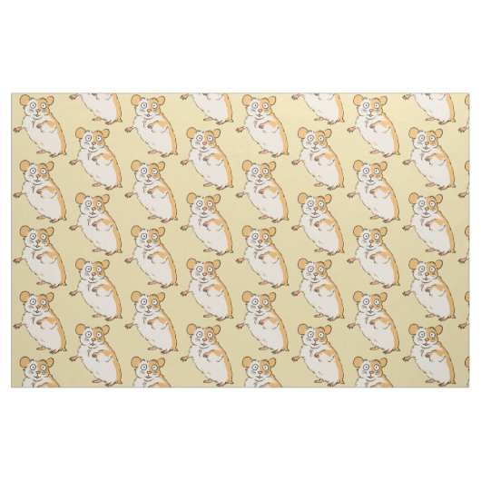 Cute Hamster Pattern Stof (Fat Quarter)