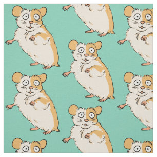 Cute Hamster Pattern Stof
